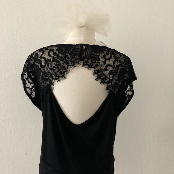 Forever 21 Tops - NWT black lace cross top